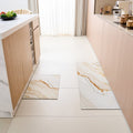 Homary Marble Washable Non-slip Absorbent Kitchen Runner Mats Set of 2