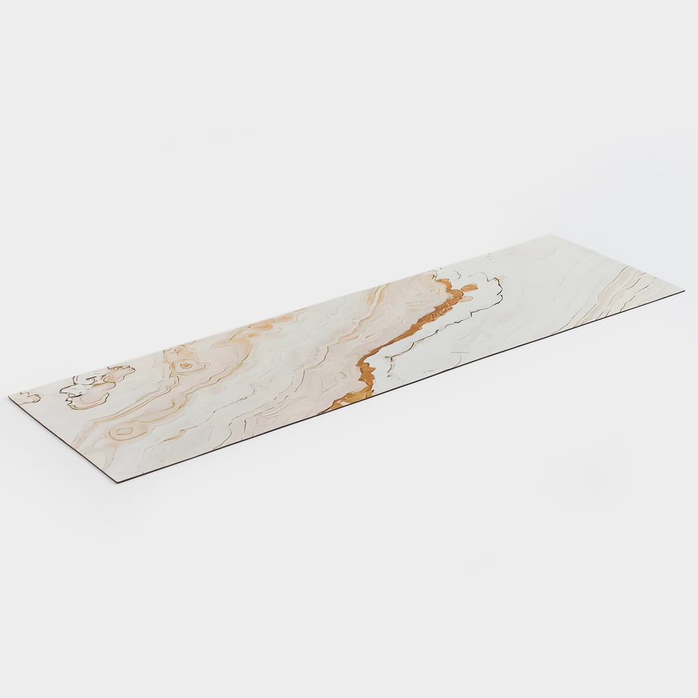 Homary Marble Washable Non-slip Absorbent Kitchen Runner Mats Set of 2